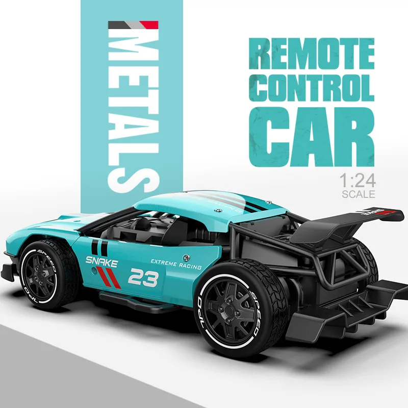 

YOHM Alloy high speed remote control car RC boy rechargeable model toy gift RC Metal Car 1/24 4WD RC Drift Racing Car 2.4G Off