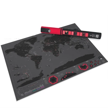 

Creative Scratch Map Creative Black Travel Kraft Paper Maps For DIY Decoration Scrapbooking School Supplies Stationery