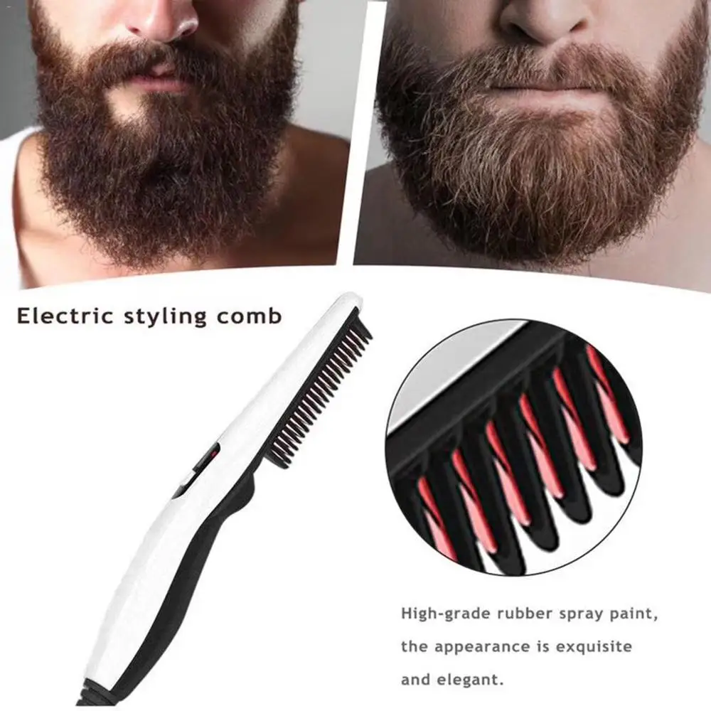 

V2 Professional Quick Hair Styler for Men Curling Iron Side Straighten Salon Hairdressing Comb Styling Brush