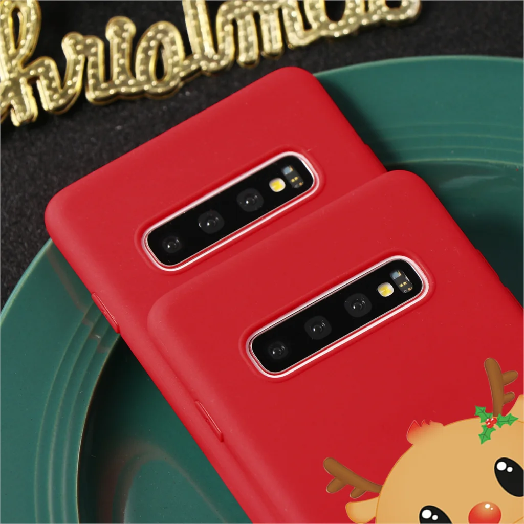 Xmas Deer силиконовый чехол для samsung A30 чехол A50 A70 S7 Edge S8 S9 S10 Plus J4 J6 Note 8 9 чехол для samsung A7 A9 год