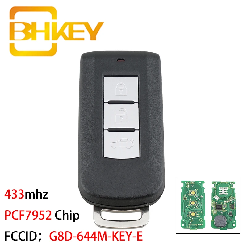 Ключ BHKEY для автомобиля дистанционный ключ Mitsubishi Lancer Outlander ASX PCF7952 433 МГц чип умный
