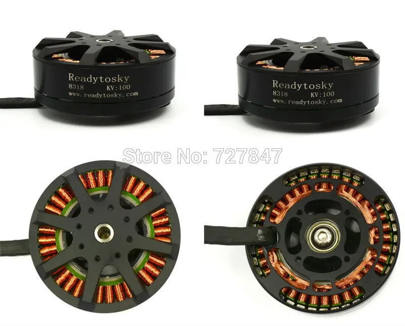 

4 pcs / lot 8318 100KV Brushless Plant Protection Motor For 3080 props multicopter Drone UAV