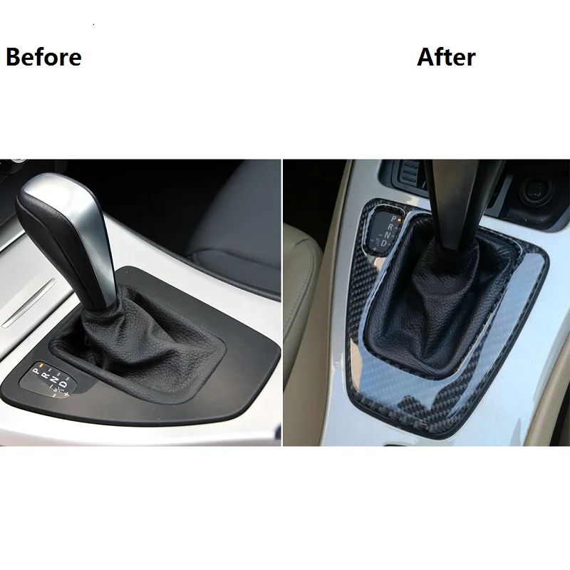 Углеродное волокно переключения передач Панель управления крышка наклейка подходит для bmw E90 E92 E93 внутренняя отделка LHD RHD Автомобиль Стайлинг 3 серии