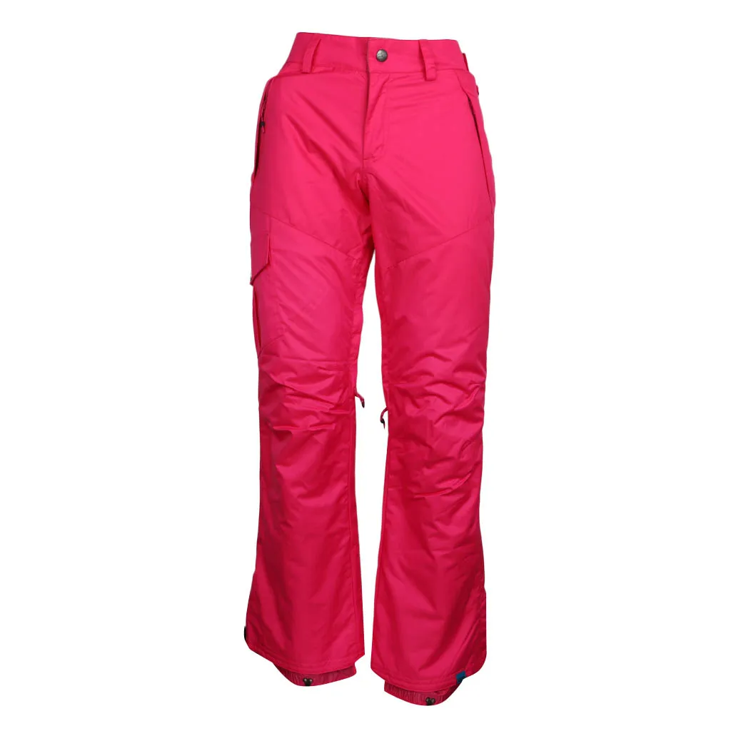 Профессиональные женские зимние штаны ветрозащитные водонепроницаемые технологии утепленные лыжные брюки - Цвет: Red L as described
