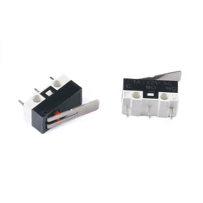 13.5mm Lever 10 шт. мини микро концевой выключатель без NC 3 контакта PCB терминалы SPDT 1A 125 В роликовый дуговой рычаг оснастки действия нажимные микропереключатели - Цвет: 13.5mm Lever
