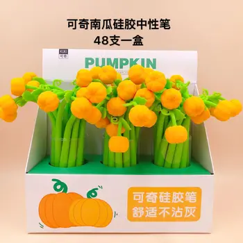 

48pcs Kawaii pumpkin corn Gel Pens black gel ink pens for writing Cute stationery office school supplies 0.5mm
