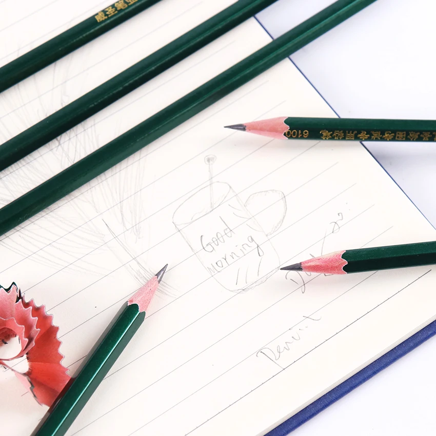 10 шт. 2B простой карандаш Тесты карандаши для рисования деревянный детский деревянный шестиугольная нетоксичный студенческий экзамен карандаш