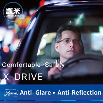 

CHEMI X-Drive Anti Glare Night Drive Lenses Anti-Reflection Transparent Drive Safe Prescription Lenses