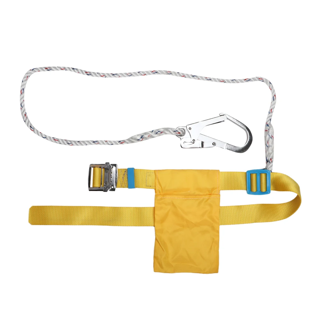 

Aerial Construction Fall Protection Safety Belt Harnesses Lanyard with Snap Hook
