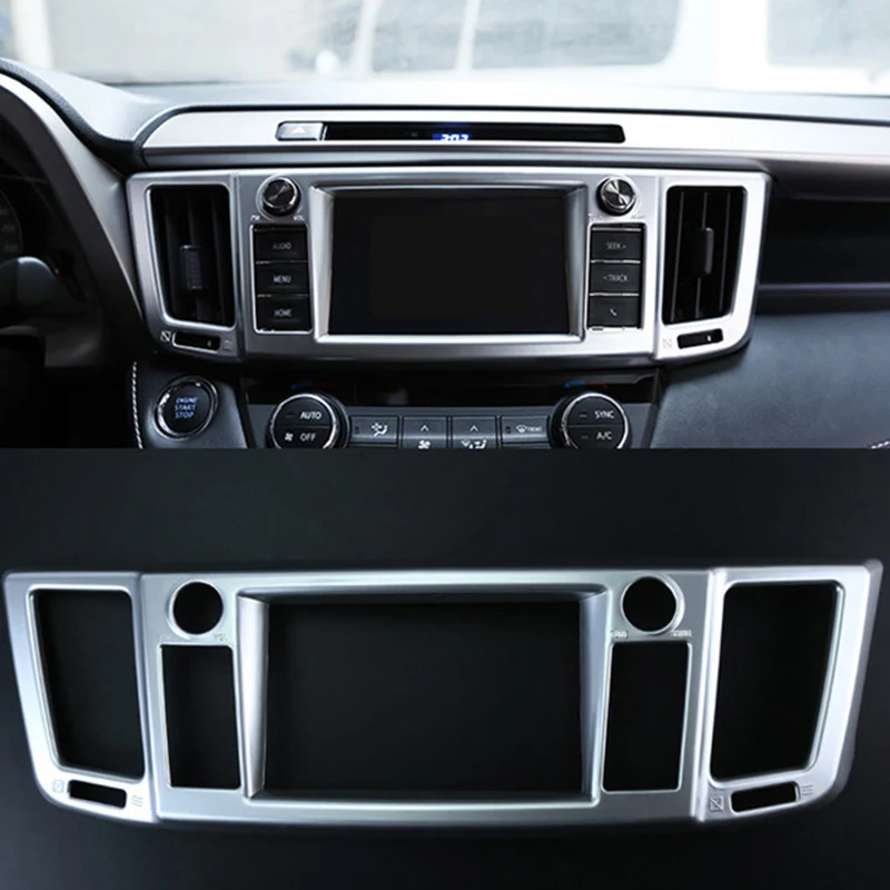 

For Toyota RAV4 RAV 4 2016 2017 ABS Matte Air Conditioner Middle Central Outlet Air Vent Cover Trim Car styling Accessories 1pcs