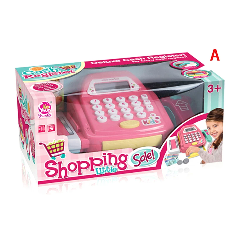 

Simulation Supermarket Mini Cash Register Toy Checkout Counter Role Girls Games Cashier Pretend Play House Toys For Kids