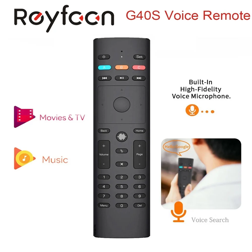 G40S Voice Remote Control Air Mouse Wireless Mini Kyeboard G40 with IR Learning for Android TV Box H96 MAX X96 Plus X96Air | Электроника