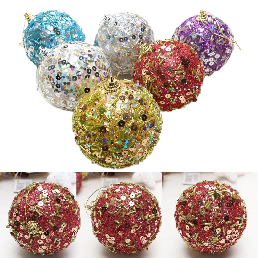 Рождественские блестящие шары со стразами Bolas De Navidad Рождественские елочные украшения Adornos Arbol Navidad Рождественские шары