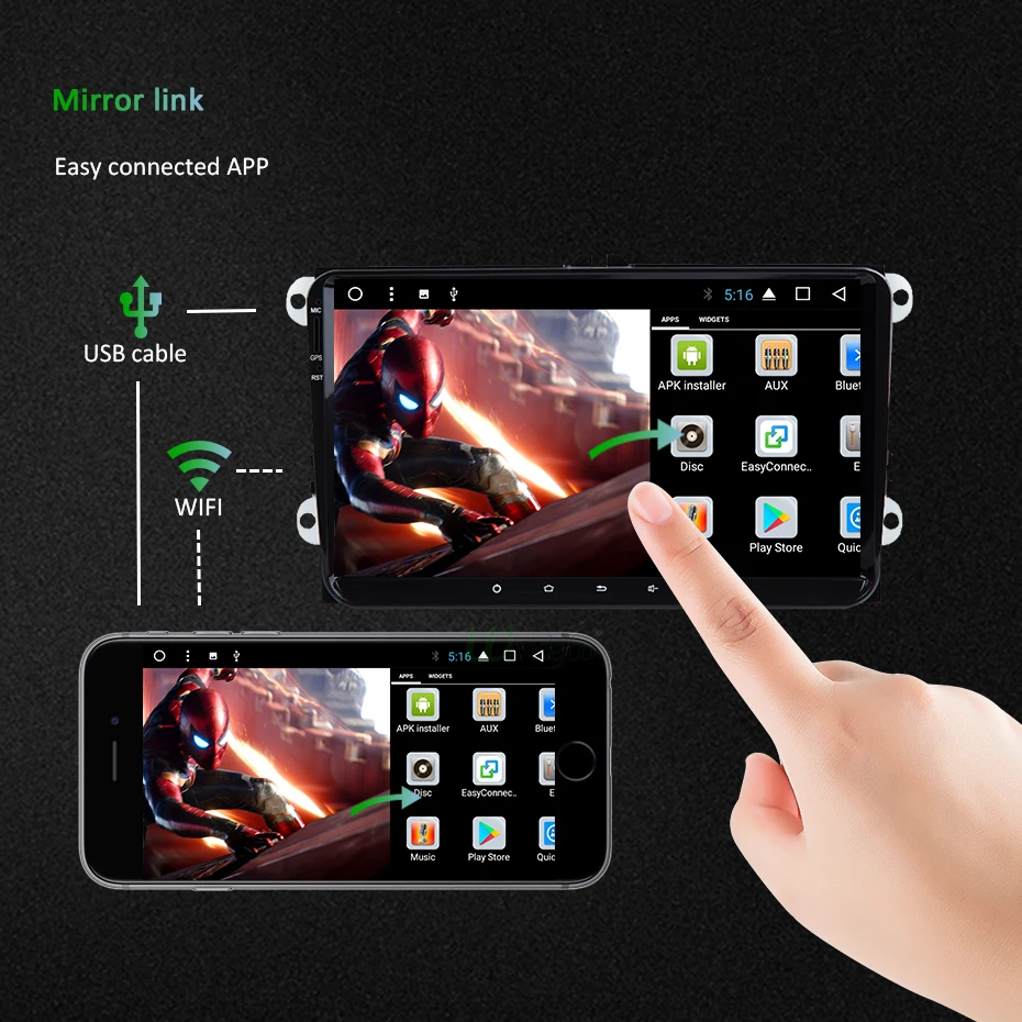 Android 9,1 2 Din автомагнитола 9 ''2Din универсальный автомобильный Автомагнитола gps мультимедийный плеер для Фольксваген Поло ПАССАТ Гольф Джетта