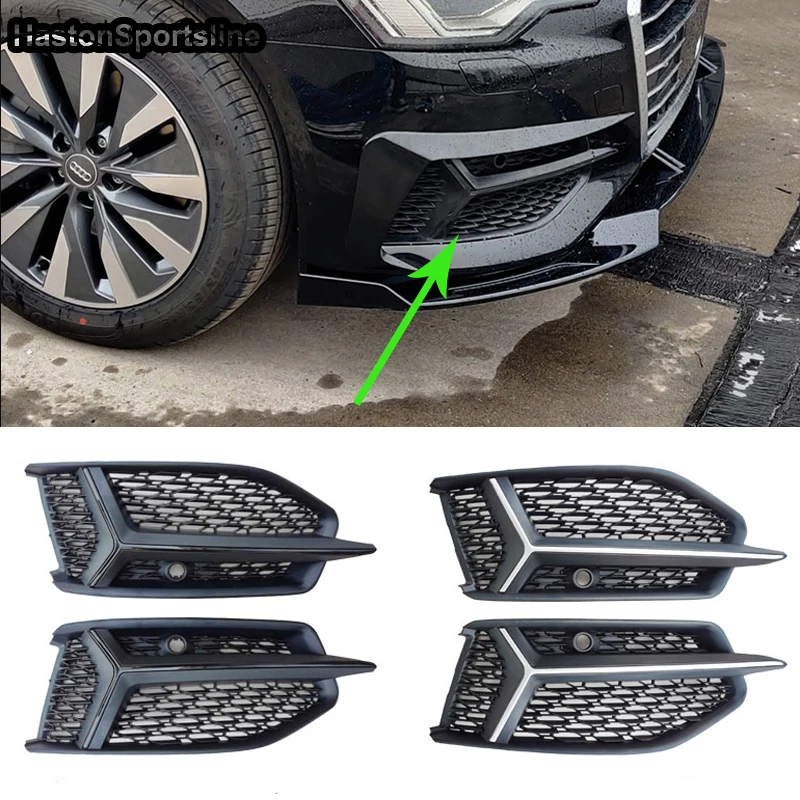 Für S6 Sline C8 Sports Auto Waben Nebelscheinwerfer Abdeckung Nebel Licht  Grill Abdeckung Für Audi S6 S Linie 2019-2022 auto Zubehör - AliExpress