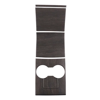 

for Tesla Model 3 Central Control Gear Panel ABS Oak Grain Water Cup Holder Decoration Sticker