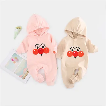 

Hot Selling Cartoon Hero Baby Clothes Cotton Boy Girl Baby Long Sleeve Hooded Romper Fashion Outfit Jumpsuit