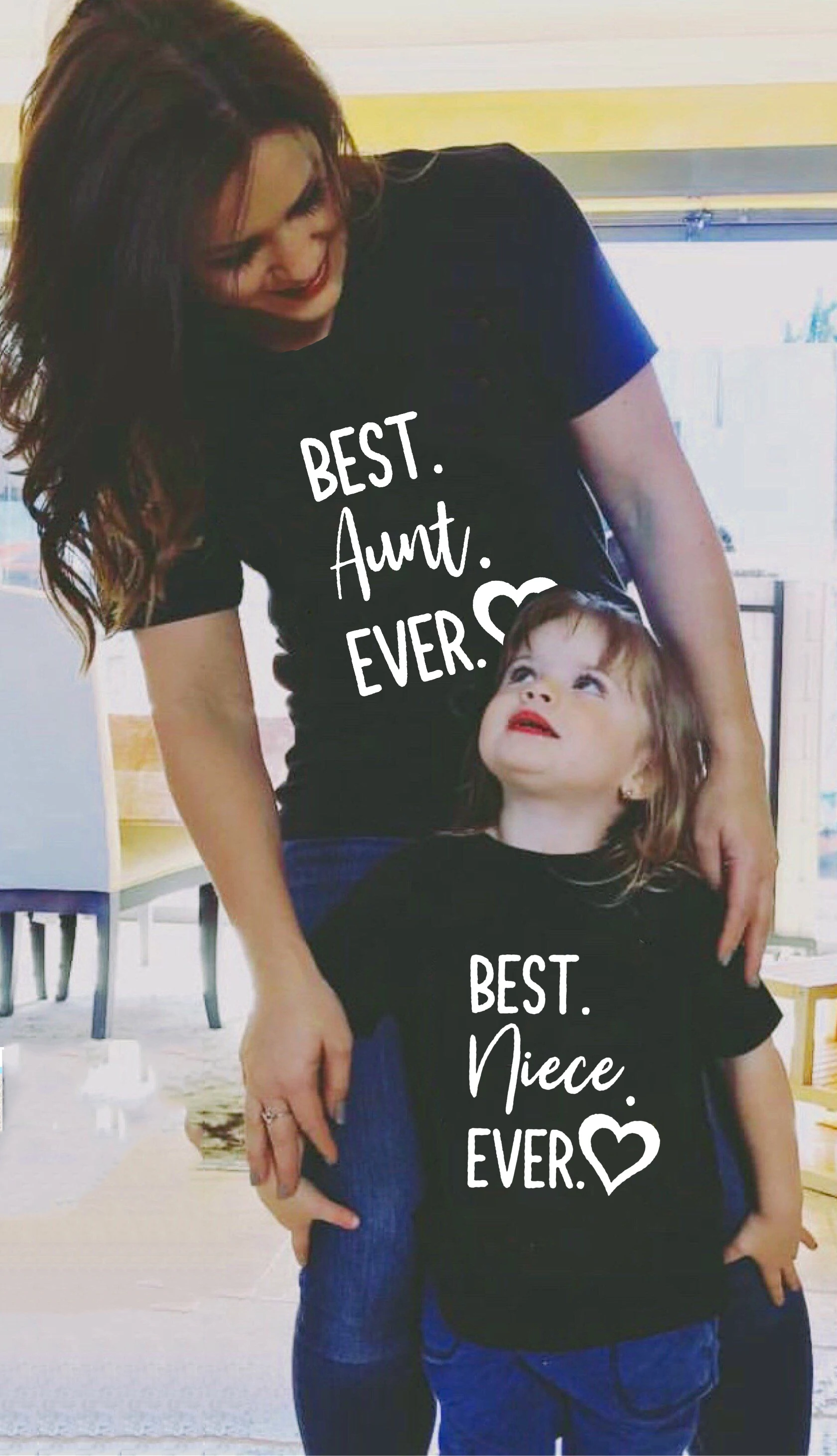 Shirts Outfits-Look Matching Best-Aunt Niece/nephew-Shirts Ever Letter Print 1pcs