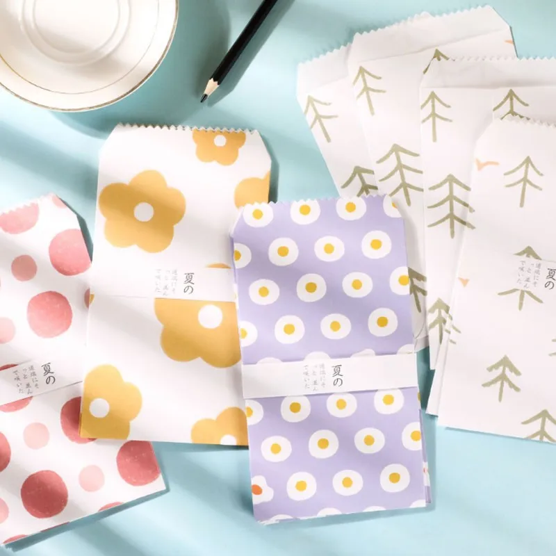 Sobre de 20 piezas para escritura de letras, suministros de papelería para correo de verano, solstice, Nube de flores de limón púrpura, 20x11CM