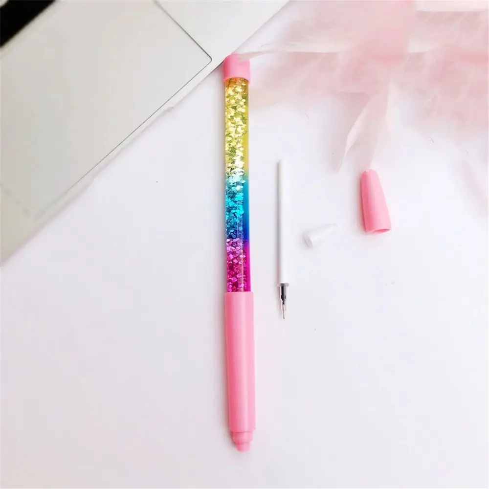 1PCS-Kawaii-0-5mm-Rainbow-Color-Pen-Fairy-Stick-Pen-Drift-Sand-Glitter-Crystal-Pen-Novelty (2)