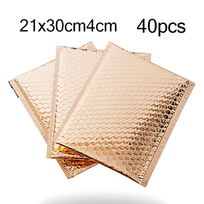 21x30cm4 Rose gold Цвет Bubble Buffer розовое золото фиолетовый синий лазер серебряный почтовый мешок алюминизированная пленка транспорт антистатические анти-падение курьер подарок - Цвет: 21x30cm4 Rose gold