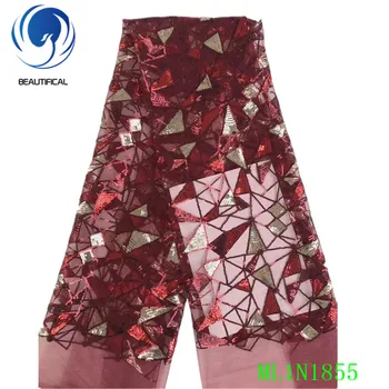 

BEAUTIFICAL Lace tulle african french lace fabrics net mesh 5 yards/lot 2020 african dress sewing lace nigerian ML1N1855