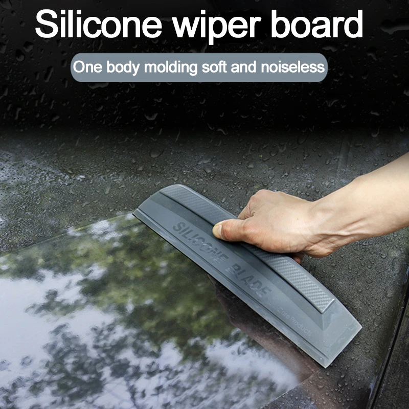 

1pcs ABS Blue Car Silicone Water Wiper Cleaner Scraper Blade Squeegee Car Vehicle Windshield Window Washing home Glass Clean