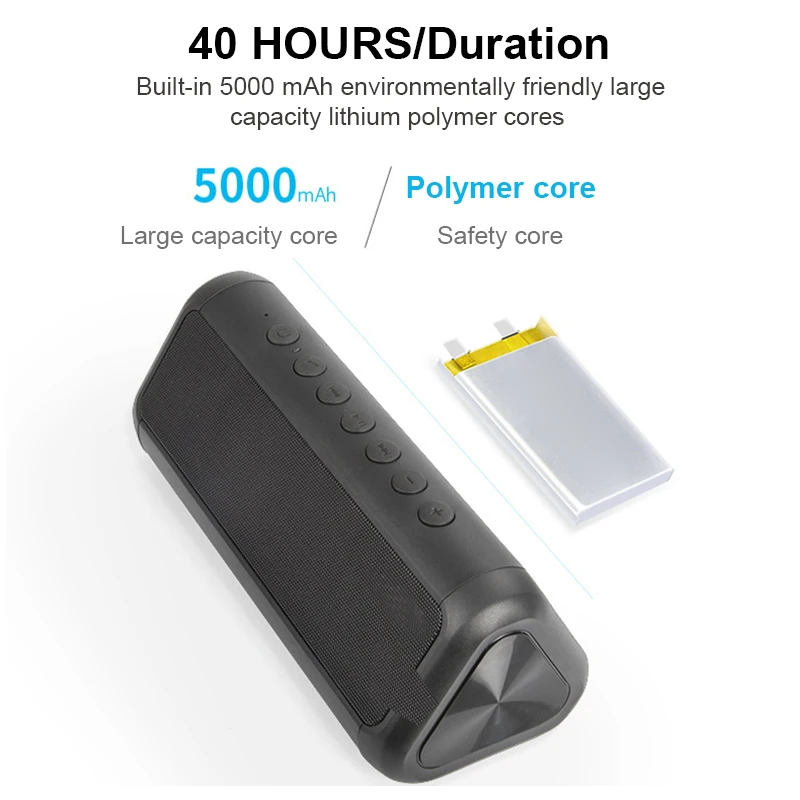 

Solar Power Bank Waterproof Bluetooth 4.2 Speaker Carregador Portatil Double Horn TF Card Powerbank Three Prism Portable Charger