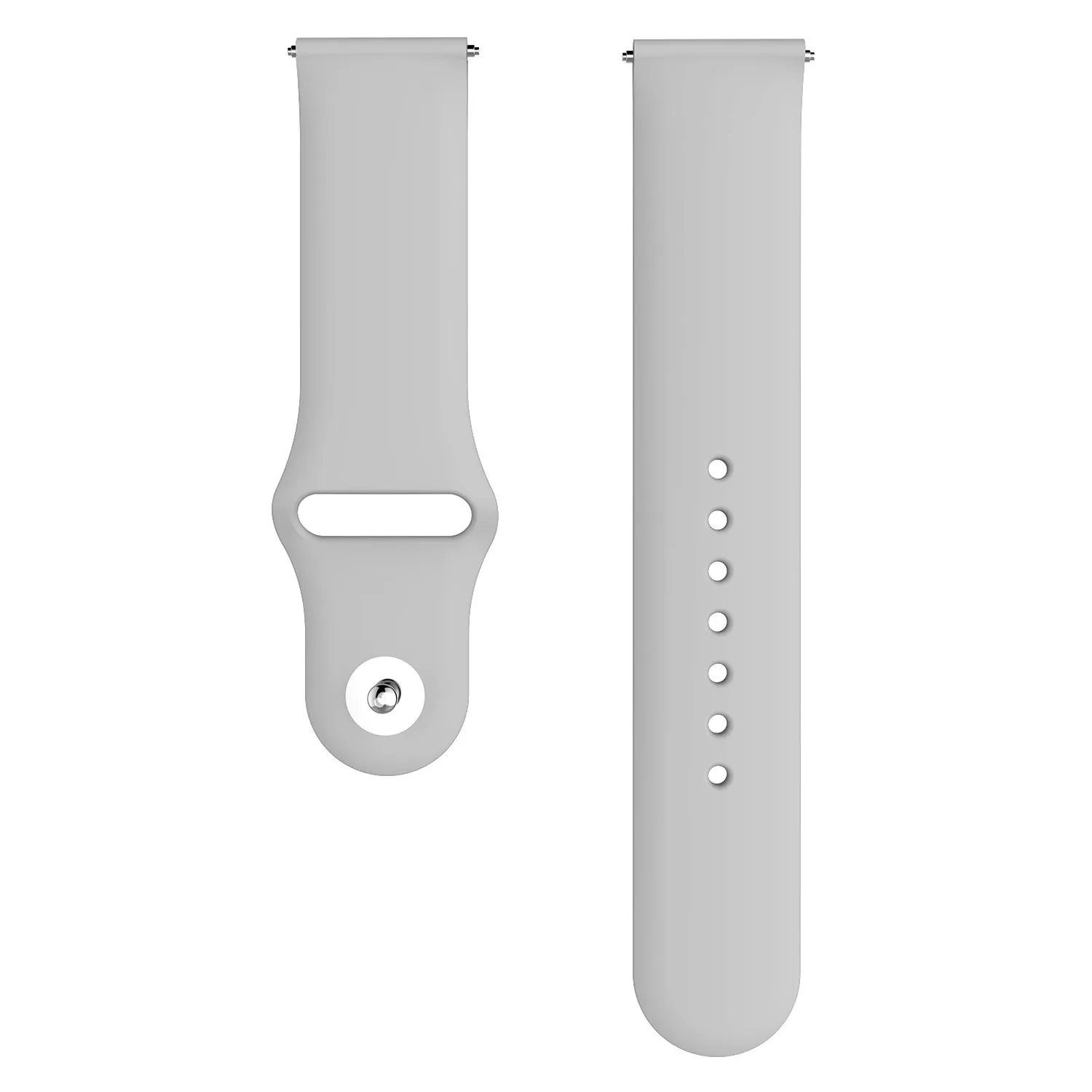 Ремешок для часов samsung Galaxy watch 46 мм 42 мм/Active 2 band gear S3 S2/спортивный мягкий силиконовый браслет Amazfit ремешок Bip 20 мм 22 мм - Цвет ремешка: Gray
