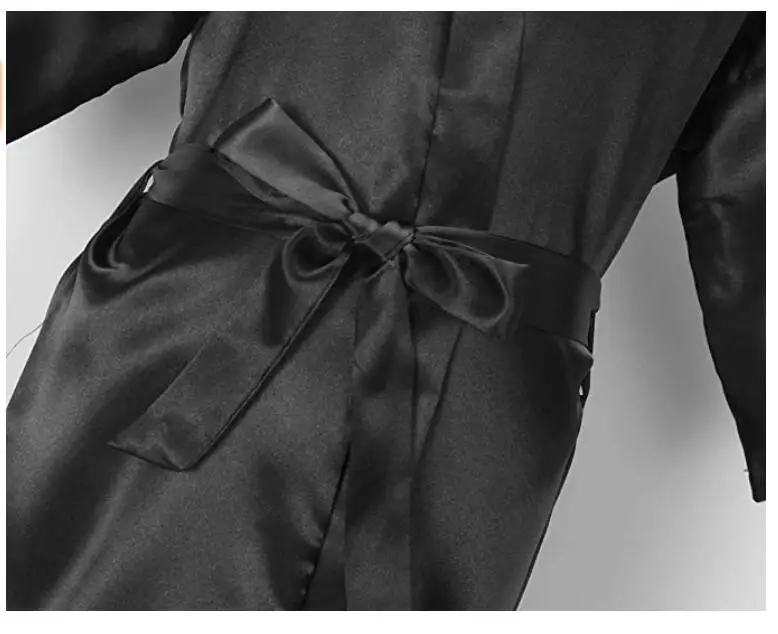 Bride Robes black robe silver grey writing sister of the bride satin robe bridal party getting ready robes wedding bridesmaid gift