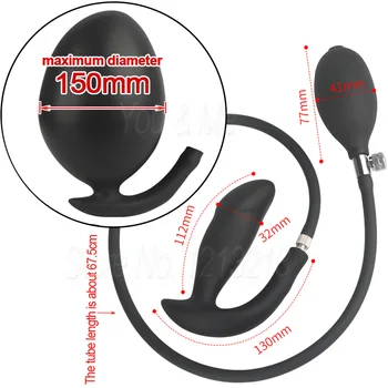 Go Out Silicone Inflated Super Big Anal Plug Dildo Pump Butt Plug Anal Dilator Prostate Massage Anus Extender Dilatador Sex Toys 6