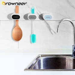 Organizador de accesorios de cocina y baño, soporte de fregona montado en la pared, adhesivo para el hogar, colgador de escoba, cepillo, gancho, bastidores