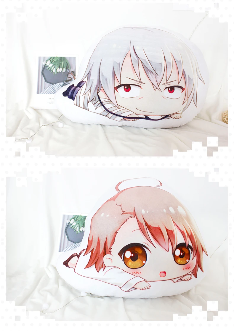 Toaru Kagaku no Railgun Подушка Игрушка Аниме Misaka Mikoto& Accelerator плюшевая Мягкая Милая девочка кукла Двусторонняя Подушка 45 см