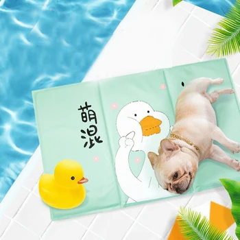 

New pet Dog ice pad dog bed cartoon printing dogs mat Teddy cat mat Teddy kennel mat bite dog accessories resistant pet supplies
