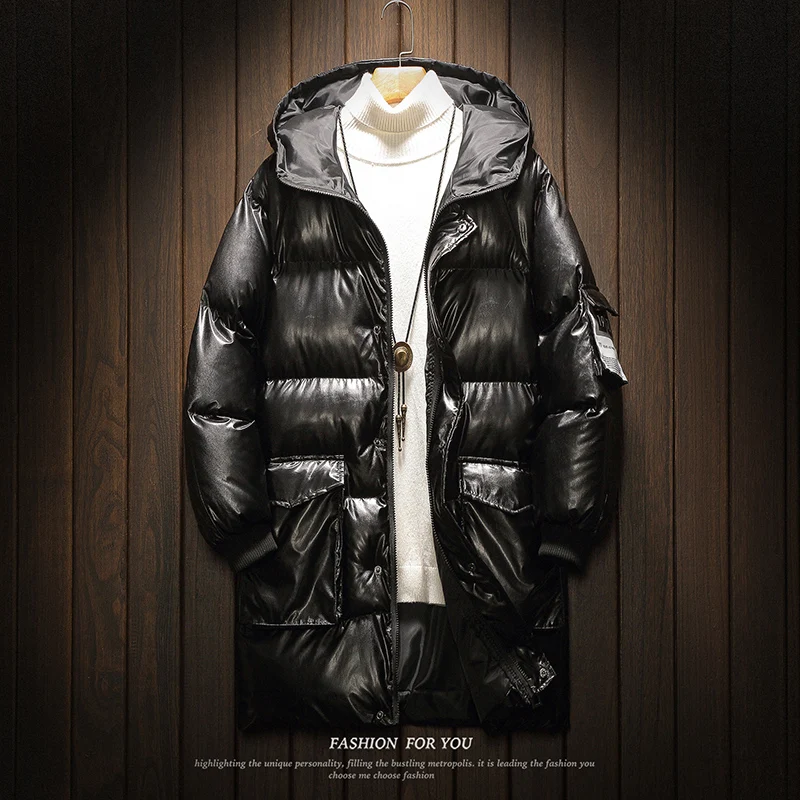 PViviYong, зимняя мужская куртка, модное мужское пальто с капюшоном, куртки для мужчин, высокое качество, хлопок, длинное пальто, Мужская одежда, парка 948
