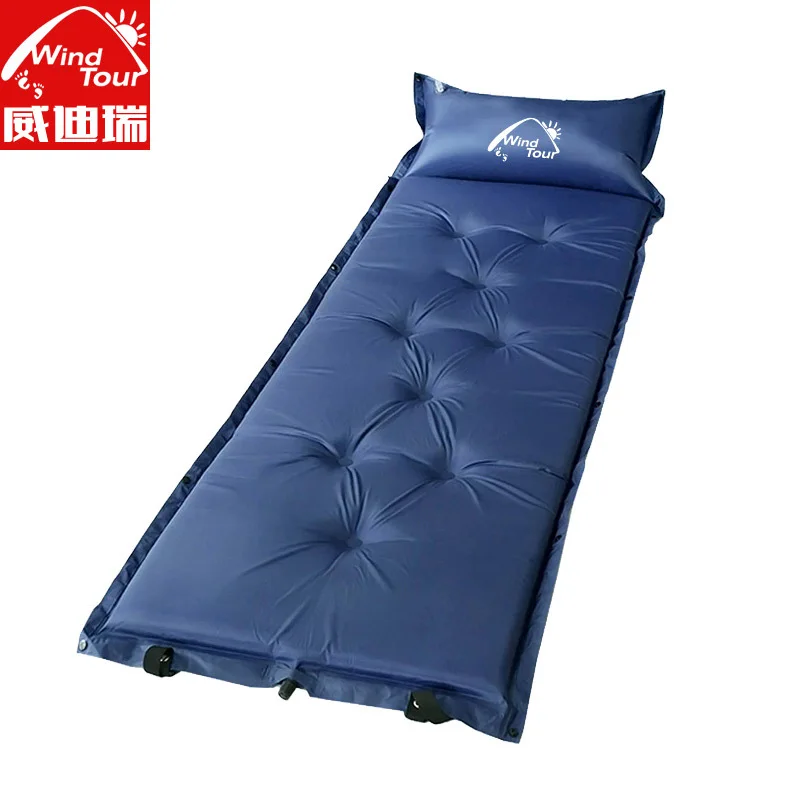 

Wind Tour 9 Points Outdoor Splicing with Pillow Inflatable Cushion Picnic Mat Portable Sleeping Pad Lunch Break Mat