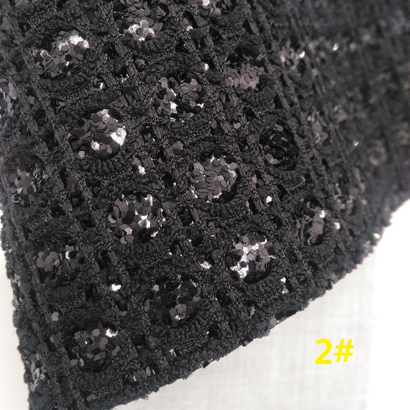 Черный Блеск Fabirc, замшевая из искусственной кожи ткань, ткачество искусственная кожа листы для лук A4 " x11" Мерцание Ming XM414 - Цвет: 2