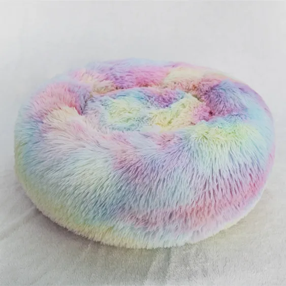 Color Long Plush Плюшевые мягкие кровати для собак моющаяся собачья Конура глубокий сон домик для кошек бархатные коврики диван для собаки корзина для домашних животных кровать одеяло - Цвет: Color Long Plush