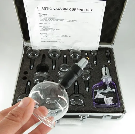 NEW Length Mouth Vacuum Glass Cupping Device Hijama Cups Beauty Glass Cupping 14 Pcs Set 6