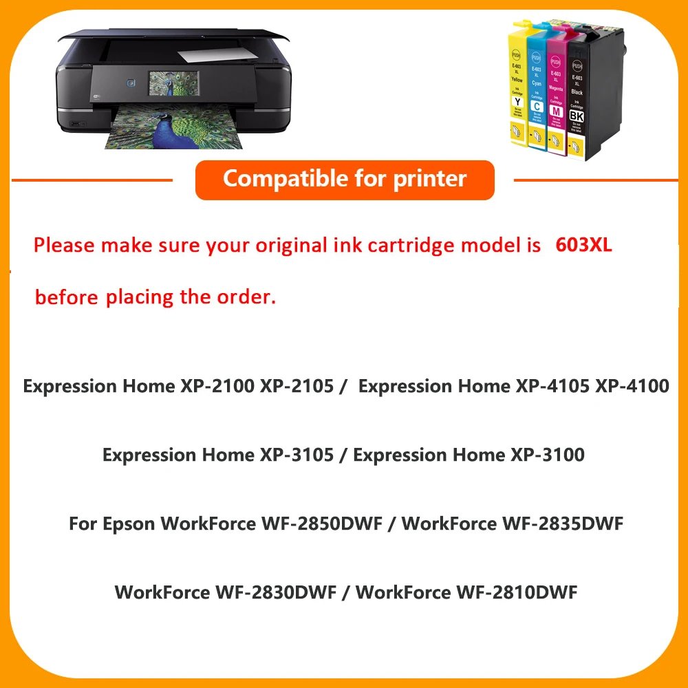 INKFlaNA 603xl T603 E603 603 XL Remplacer Epson Cartouche D'encre pour Epson  Imprimante XP2100 XP2105 XP3100 WF-2830 XP4100 XP4105 WF-2835 - AliExpress
