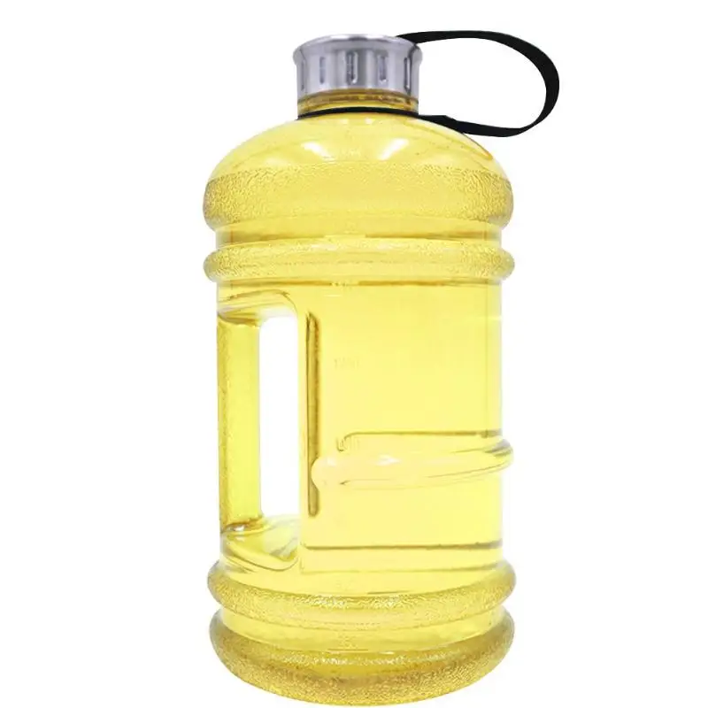 2.2L большая емкость бутылка для воды PETG BPA бесплатно ручка чайник питьевая бутылка для спортзала Фитнес Спорт на открытом воздухе Туризм Бег - Цвет: Цвет: желтый