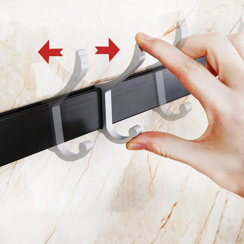 1 Set Free Punching Hook Door Bathroom Glass Bedroom Movable Hook Waterproof New Household Supplies