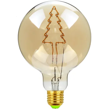 

TIANFAN Led Bulb Vintage Light Bulb G125 Big Globe Chrsitmas Tree Led 4W Dimmable Table Lamp Decorative Bulb 110V 220V