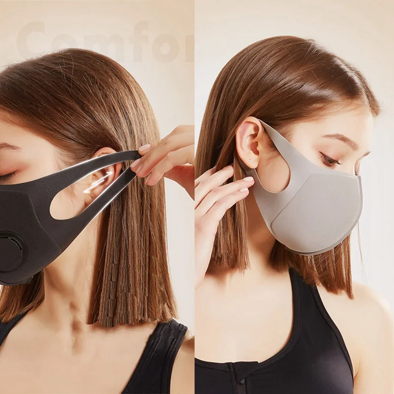 PM2.5 респиратор с защитой от дымки, дыхательный клапан, маска для лица, Пылезащитный фильтр с активированным углем, респиратор, защитная маска для рта