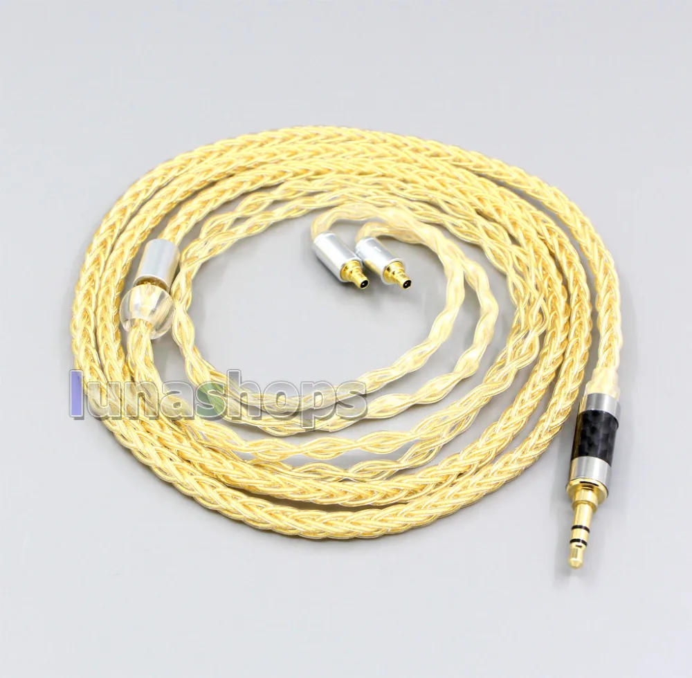 3.5mm 2.5mm 4.4mm 8 Cores 99.99% Pure Silver+ Gold Plated Earphone Cable For Sennheiser IE400 IE500 Pro LN006488