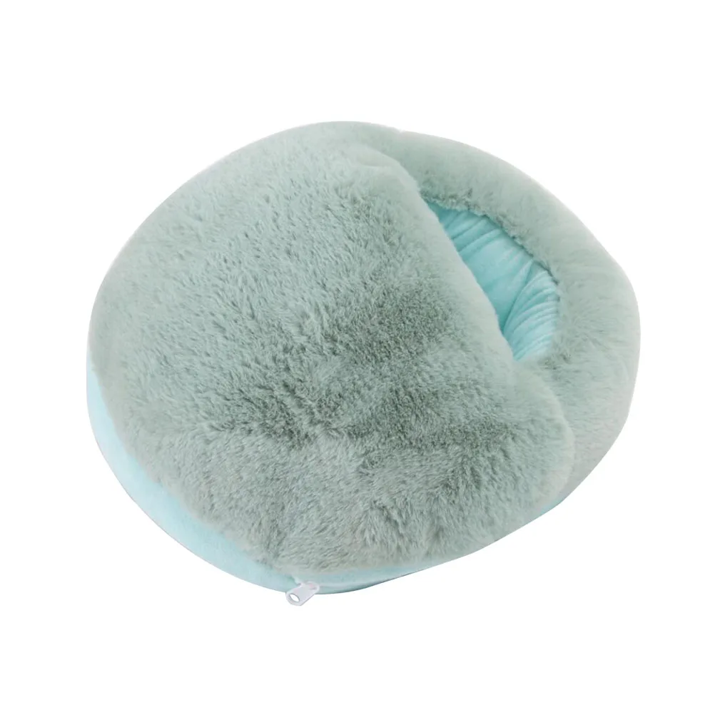 Light blue 1 шт.; подогреватель ног с электрическим подогревом; Зарядка от USB; Теплая обувь для ног; мягкая бархатная обувь с электрическим подогревом; тапочки для холодной зимы - Цвет: Light blue