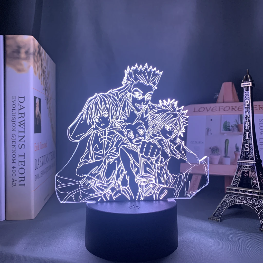 Светодиодный ночсветильник Hunter X Killua акриловый неоновый 3d светильник для детской