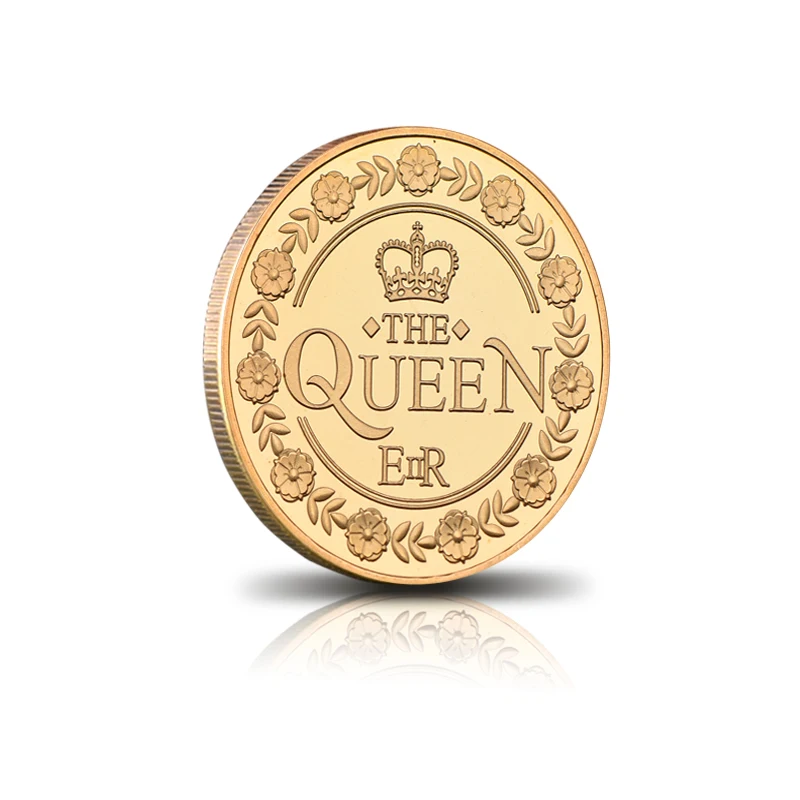 WR Queen Elizabeth II Золотая сувенирная монета оригинальная с подарочной коробкой