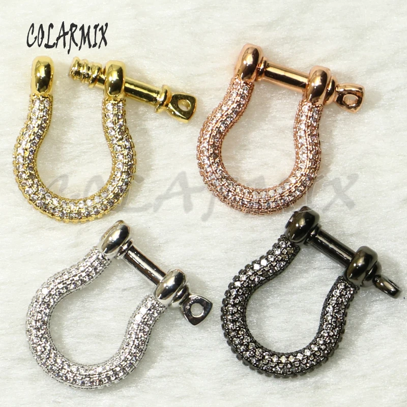 5pcs Screw clasp pendants whole crystal hook small charm accessories