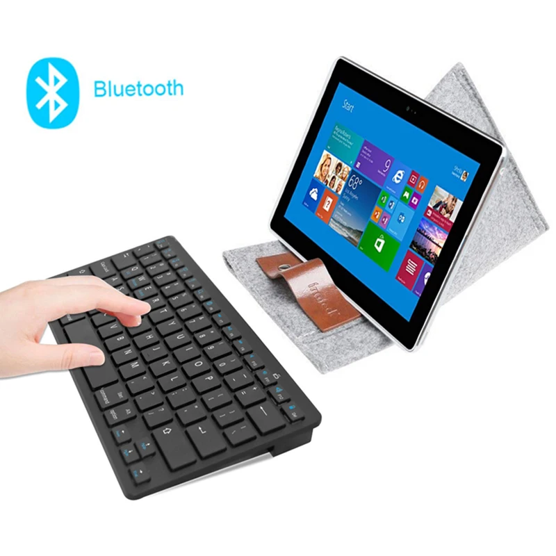 Ультратонкая Беспроводная мини клавиатура с Bluetooth 78 клавишная